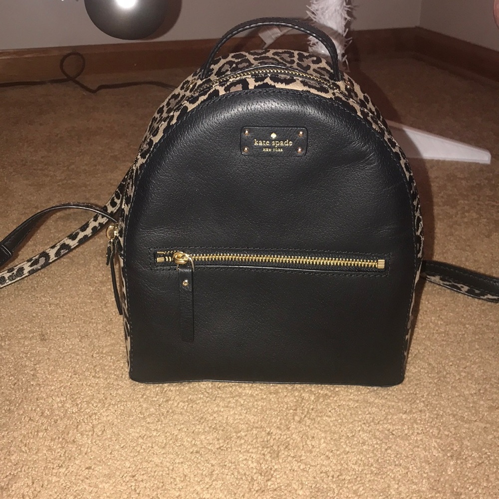 Black & Leopard Kate Spade Backpack